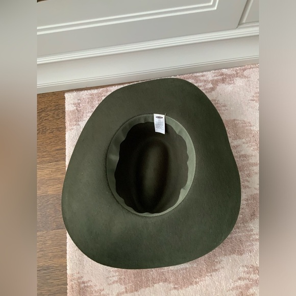 OLD NAVY Wool Felt Forest Green Fedora Hat Size 22 inch Small Adult Women’s - Picture 4 of 14